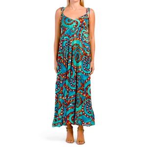 Magari Swirl Print Slip Maxi Dress Small
